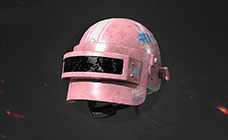 粉色间条涂鸦 - 头盔（3级）